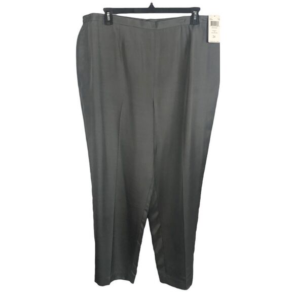 Dana Buchman Woman Socialite Silk Pants Smoked Pearl Size 24 NWT - Picture 1 of 14